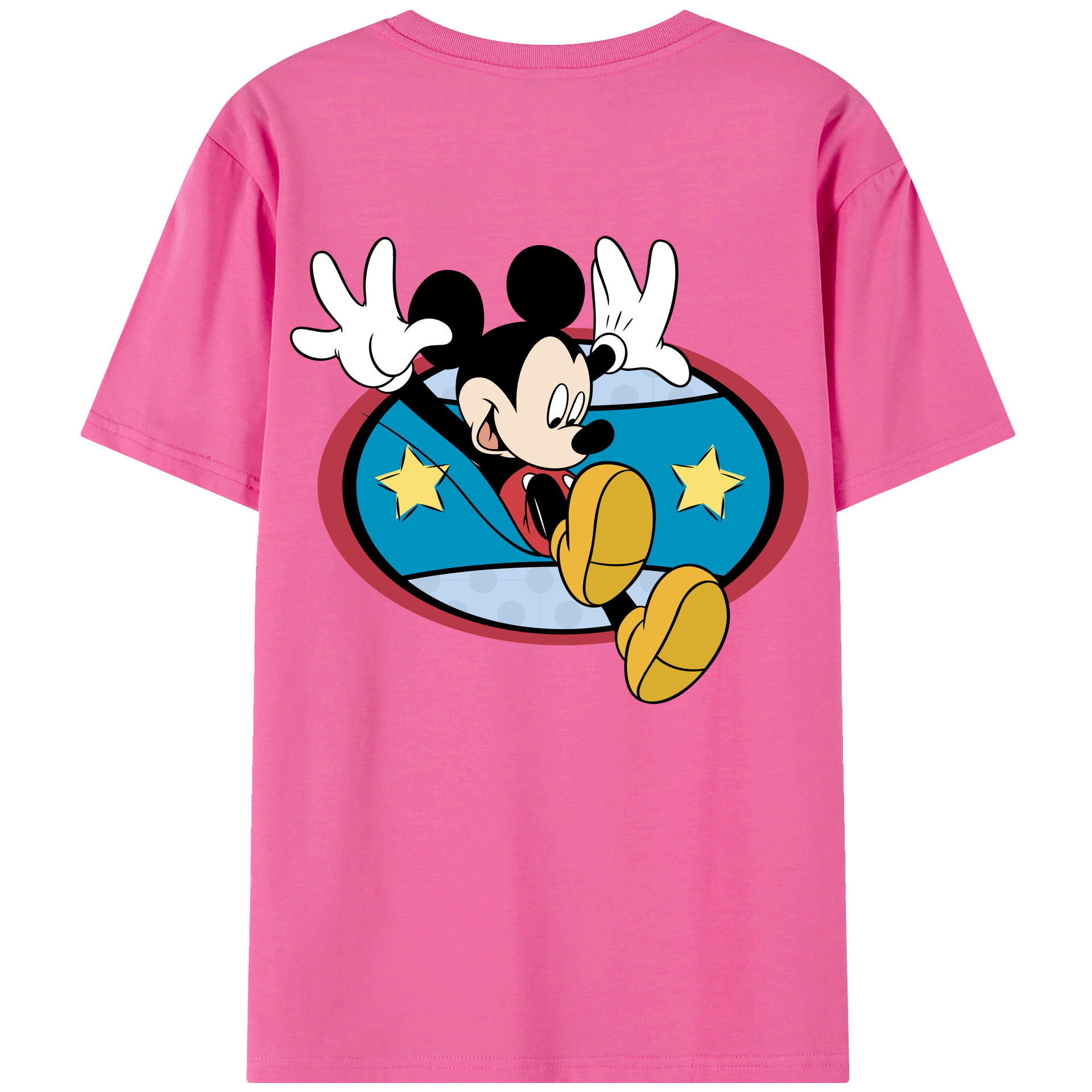 （画像用） ミッキーマウス Mickey Mouse レディース半袖Tシャツ(バックプリント)